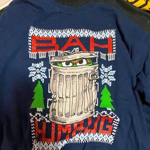Oscar the grouch Christmas crewneck